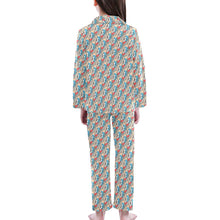 Load image into Gallery viewer, Big Girls' V-Neck Long Pajama Set