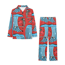 Load image into Gallery viewer, Big Girls' V-Neck Long Pajama Set