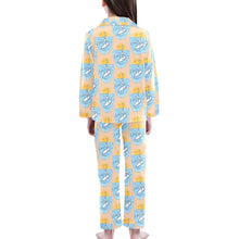 Load image into Gallery viewer, Big Girls' V-Neck Long Pajama Set