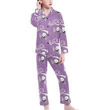 Load image into Gallery viewer, Big Girls' V-Neck Long Pajama Set