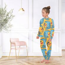 Load image into Gallery viewer, Big Girls' Crew Neck Long Pajama Set