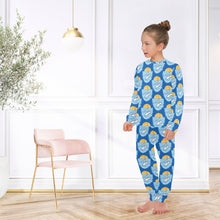 Load image into Gallery viewer, Big Girls' Crew Neck Long Pajama Set
