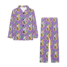 Load image into Gallery viewer, Big Girls' V-Neck Long Pajama Set