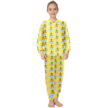 Load image into Gallery viewer, Big Girls' Crew Neck Long Pajama Set
