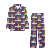 Load image into Gallery viewer, Big Girls' V-Neck Long Pajama Set