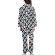 Load image into Gallery viewer, Big Girls' V-Neck Long Pajama Set