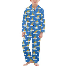 Load image into Gallery viewer, Big Boys' V-Neck Long Pajama Set