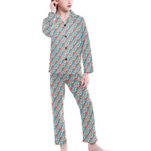 Load image into Gallery viewer, Big Girls' V-Neck Long Pajama Set