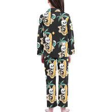 Load image into Gallery viewer, Big Girls' V-Neck Long Pajama Set