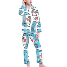 Load image into Gallery viewer, Big Girls' V-Neck Long Pajama Set