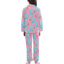 Load image into Gallery viewer, Big Girls' V-Neck Long Pajama Set