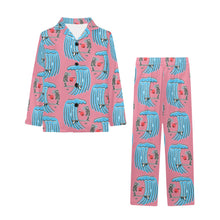 Load image into Gallery viewer, Big Girls' V-Neck Long Pajama Set