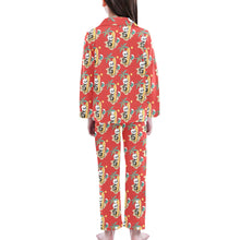 Load image into Gallery viewer, Big Girls' V-Neck Long Pajama Set