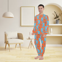 Load image into Gallery viewer, Big Boys' Crew Neck Long Pajama Set