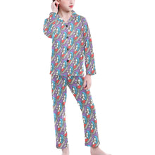 Load image into Gallery viewer, Big Girls' V-Neck Long Pajama Set