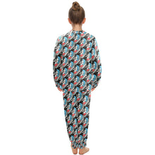 Load image into Gallery viewer, Big Girls' Crew Neck Long Pajama Set