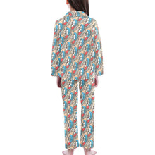 Load image into Gallery viewer, Big Girls' V-Neck Long Pajama Set