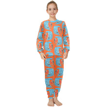 Load image into Gallery viewer, Big Girls' Crew Neck Long Pajama Set