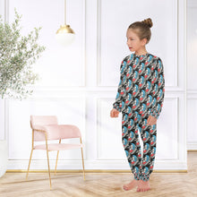 Load image into Gallery viewer, Big Girls' Crew Neck Long Pajama Set