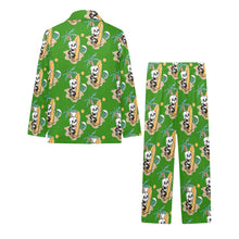 Load image into Gallery viewer, Big Boys' V-Neck Long Pajama Set