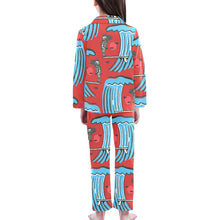 Load image into Gallery viewer, Big Girls' V-Neck Long Pajama Set