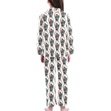Load image into Gallery viewer, Big Girls' V-Neck Long Pajama Set