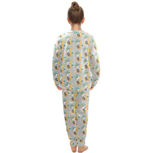 Load image into Gallery viewer, Big Girls' Crew Neck Long Pajama Set