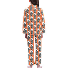 Load image into Gallery viewer, Big Girls' V-Neck Long Pajama Set