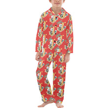 Load image into Gallery viewer, Big Boys' V-Neck Long Pajama Set