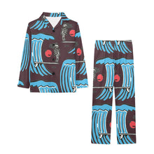 Load image into Gallery viewer, Big Girls' V-Neck Long Pajama Set