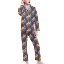 Load image into Gallery viewer, Big Girls' V-Neck Long Pajama Set