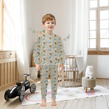 Load image into Gallery viewer, Little Boys' Crew Neck Long Pajama Set