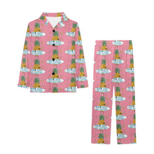 Load image into Gallery viewer, Big Girls' V-Neck Long Pajama Set