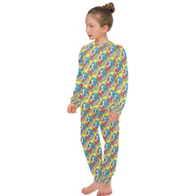 Load image into Gallery viewer, Big Girls' Crew Neck Long Pajama Set