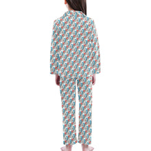 Load image into Gallery viewer, Big Girls' V-Neck Long Pajama Set