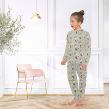 Load image into Gallery viewer, Big Girls' Crew Neck Long Pajama Set