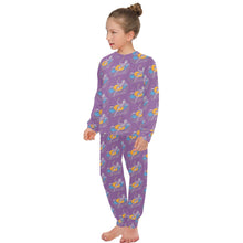 Load image into Gallery viewer, Big Girls' Crew Neck Long Pajama Set