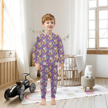 Load image into Gallery viewer, Little Boys' Crew Neck Long Pajama Set