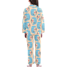 Load image into Gallery viewer, Big Girls' V-Neck Long Pajama Set