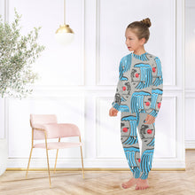 Load image into Gallery viewer, Big Girls' Crew Neck Long Pajama Set