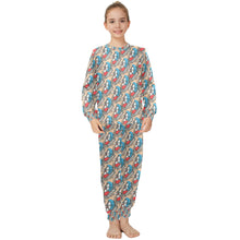 Load image into Gallery viewer, Big Girls' Crew Neck Long Pajama Set