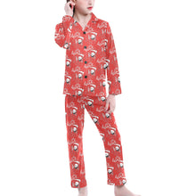 Load image into Gallery viewer, Big Girls' V-Neck Long Pajama Set