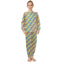 Load image into Gallery viewer, Big Girls' Crew Neck Long Pajama Set