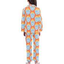 Load image into Gallery viewer, Big Girls' V-Neck Long Pajama Set