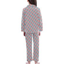 Load image into Gallery viewer, Big Girls' V-Neck Long Pajama Set