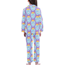 Load image into Gallery viewer, Big Girls' V-Neck Long Pajama Set