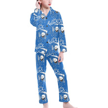 Load image into Gallery viewer, Big Girls' V-Neck Long Pajama Set