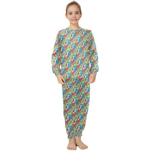 Load image into Gallery viewer, Big Girls' Crew Neck Long Pajama Set