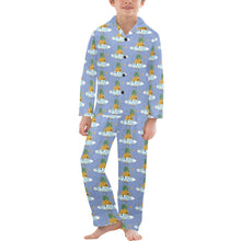 Load image into Gallery viewer, Big Boys' V-Neck Long Pajama Set