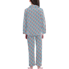 Load image into Gallery viewer, Big Girls' V-Neck Long Pajama Set